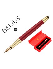 PLUMA BELIUS SOIREE AL.COLOR ART DECO GRANATE DORADO TINTA AZ.