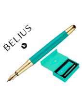 PLUMA  BELIUS SOIREE ART DECO TURQ.DORADO TINTA AZ. CAJA DISEÑO