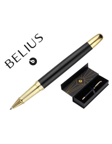 BOLIGRAFO BELIUS SOIREE AL.ART DECO NG.Y GOLD AZ. CAJA DISEÑO