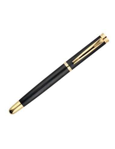 PLUMA CUERO BELIUS PASSION DOR AL.TEXT NG.Y DORADO TINTA AZ.