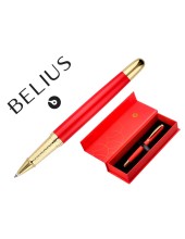 BOLIGRAFO BELIUS PASSION AL.TEXTURA CEPILLADA RJ.GOLD AZ. CAJA DISEÑO