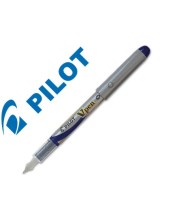 PLUMA PILOT V PEN SILVER DESECHABLE AZUL SVP-4ML