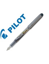 PLUMA PILOT V PEN SILVER DESECHABLE NEGRO SVP-4WB