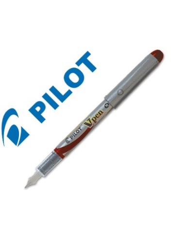 PLUMA PILOT V PEN SILVER DESECHABLE ROJO SVP-4WR