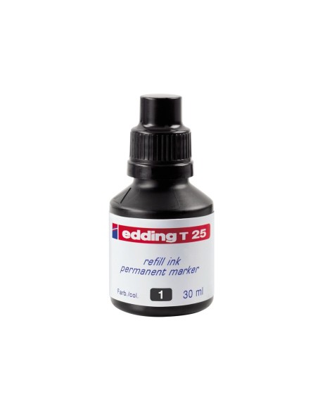 TINTA ROTULADOR EDDING T-25 NEGRO FRASCO 30 ML
