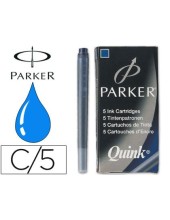 TINTA ESTILOGRAFICA PARKER AZUL PERM.CAJA 5 CARTUCHOS