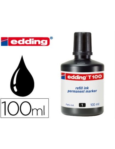 TINTA ROTULADOR EDDING T-100 NEGRO FRASCO 100 ML