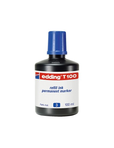 TINTA ROTULADOR EDDING T-100 AZUL FRASCO 100 ML