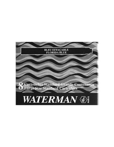 TINTA ESTILOGRAFICA WATERMAN NG.CAJA 8 CARTUCHOS STANDARD LARGOS