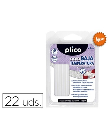 BARRA TERMOFUSIBLE PLICO COLA BAJA TEMPERATURA 8X95MM 22 UDS.