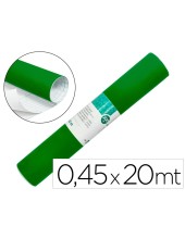 ROLLO ADHESIVO LIDERPAPEL UNICOLOR VERDE BRILLO ROLLO DE 0,45 X 20 MT