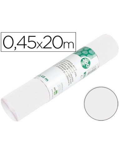 ROLLO ADHESIVO LIDERPAPEL UNICOLOR BLANCO BRILLO ROLLO 0,45 X 20 MT