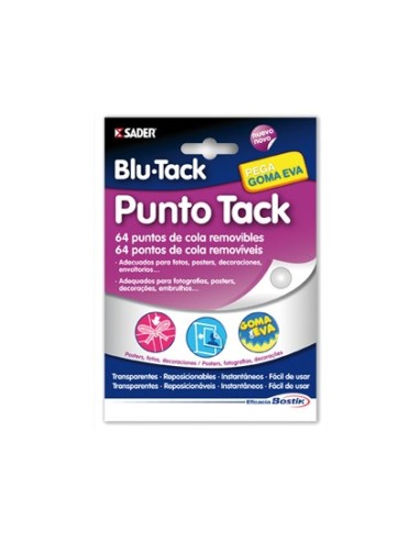 SUJETACOSA MASILLA BOSTIK BLU TACK PUNTO TACK 64 PUNTOS DE COLA