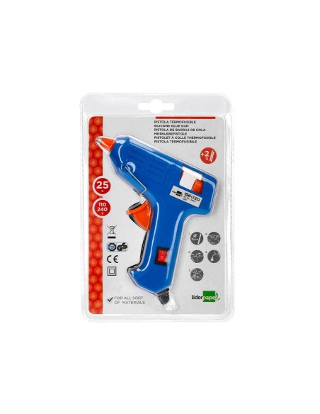 PISTOLA TERMOFUSIBLE MINI 25 W 2 BARRAS 7X1000 MM