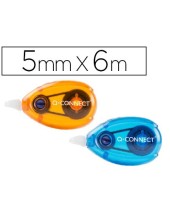 CORRECTOR Q-CON.CINTA BLANCO 5 MM X 6 MT - BLISTER DOS UDS NAR.,AZUL