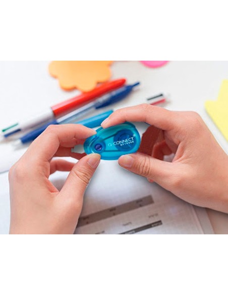 CORRECTOR Q-CON.CINTA BLANCO 5 MM X 6 MT - BLISTER DOS UDS NAR.,AZUL