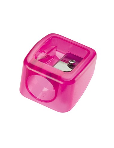 SACAPUNTAS MOR PLASTICO PUNTAS 17MM 1 USO COL.SURT.