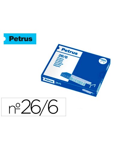 GRAPAS PETRUS Nº 26/6 GALVANIZADA CAJA 1000.