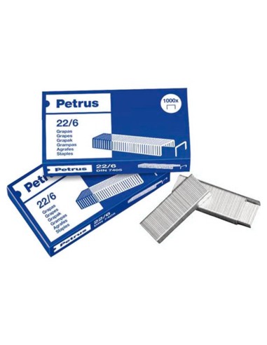 GRAPAS PETRUS Nº 22/6 GALVANIZADA CAJA DE 1000 UNIDADES GRAPAS PETRUS Nº 22/6 GALVANIZADA CAJA DE 1000 UNIDADES