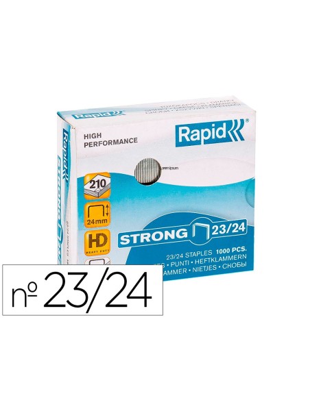 GRAPAS RAPID STRONG Nº 23/24 GALVANIZADAS CAJA 1000 UD. GRAPAS RAPID STRONG Nº 23/24 GALVANIZADAS CAJA 1000 UD.