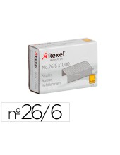 GRAPAS REXEL 26/6MM GALVANIZADA CAJA 1000 UD.