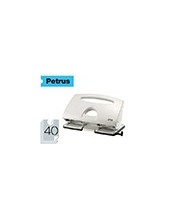 TALADRADOR PETRUS 505 METALICO COLOR GRIS 4 PUNZONES CAP. 40 HOJAS 2