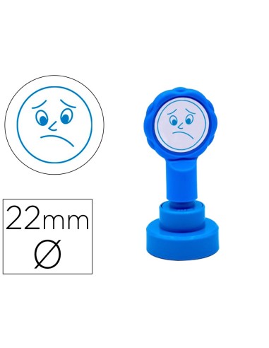 SELLO ARTLINE EMOTICONO DISGUSTO AZ. 22MM DIAMETRO