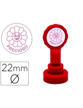 SELLO ARTLINE EMOTICONO PRECIOSO ROSA 22MM DIAMETRO