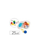CHINCHETAS LIDERPAPEL PLASTIFICADAS CAJA 25UD.COLORES SURTIDOS 2