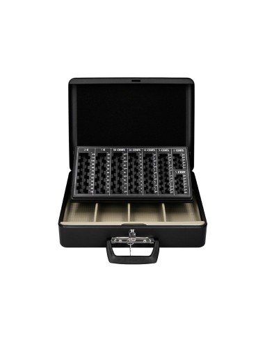 CAJA CAUDALES Q-CON.14,5" 370X290X110 MM C/PORTAMONEDAS Y BANDEJA BIL