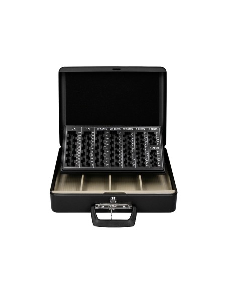 CAJA CAUDALES Q-CON.14,5" 370X290X110 MM C/PORTAMONEDAS Y BANDEJA BIL