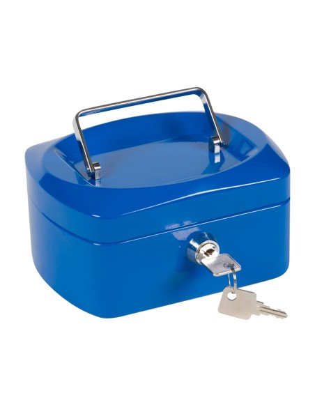 CAJA CAUDALES Q-CON.6" 152X115X80 MM AZUL C/PORTAMONEDAS