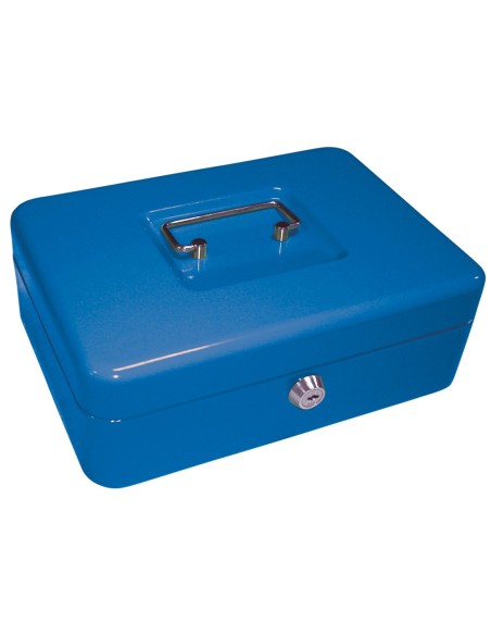 CAJA CAUDALES Q-CON.10" 250X180X90 MM AZUL C/PORTAMONEDAS