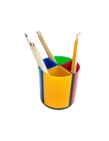 CUBILETE PORTALAPICES Q-CON.PLASTICO REDONDO GIRATORIO 4 COL.110 X110 CUBILETE PORTALAPICES Q-CON.PLASTICO REDONDO GIRATORIO 4 COL.110 X110