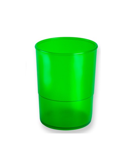 CUBILETE PORTALAPICES Q-CON.PLASTICO VE. TRANSLUCIDO