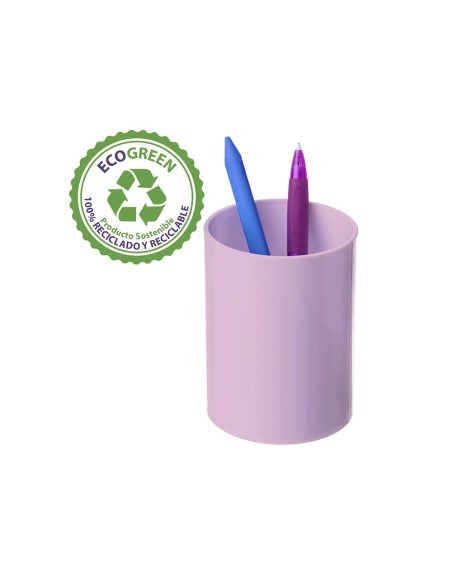 CUBILETE PORTALAPICES ARCHIVO 2000 ECOGREEN RECICL ROSA PASTEL