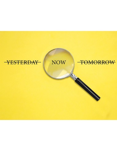 LUPA CRISTAL ARO METALICO MANGO NEGRO W-104 75 MM