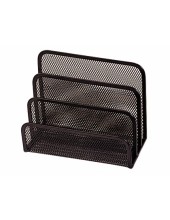 SOPORTE CARTAS Q-CON.-METALICO REJILLA NEGRO 175X140X82 MM