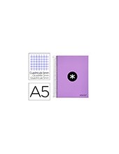 CUADERNO ESP. ANTARTIK A5 T.FORRADA 5MM 5B 6T.120H.100GR. LAVANDA 2