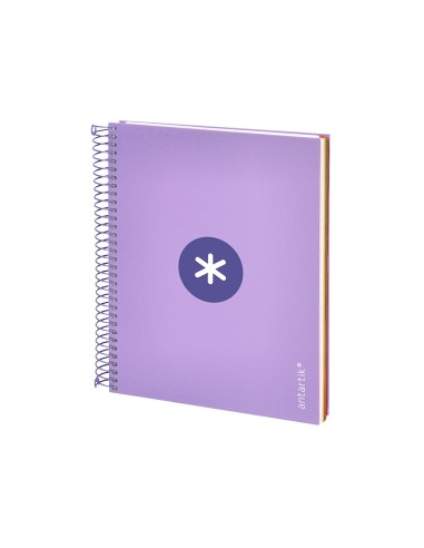 CUADERNO ESP. ANTARTIK A5 T.FORRADA 5MM 5B 6T.120H.100GR. LAVANDA