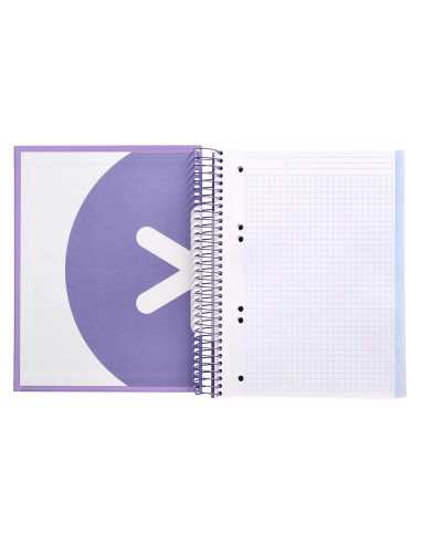 CUADERNO ESP. ANTARTIK A5 T.FORRADA 5MM 5B 6T.120H.100GR. LAVANDA