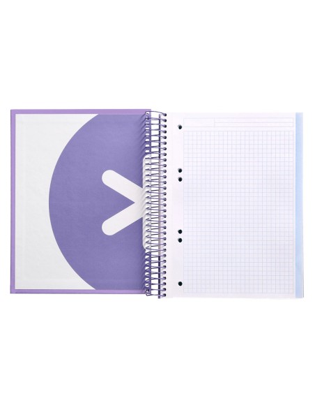 CUADERNO ESP. ANTARTIK A5 T.FORRADA 5MM 5B 6T.120H.100GR. LAVANDA