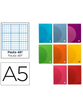 CUADERNO GRAP. 360 A5 T.PLASTICO RAYA Nº 46 48H. 90GR. SURT.