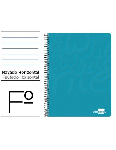 CUADERNO ESP. WRITE FL. T.BLANDA HORIZONTAL 80H 60GR. TURQ.