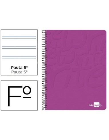 CUADERNO ESP. WRITE FL. T.BLANDA PAUTA 2,5MM 80H 60GR. ROSA