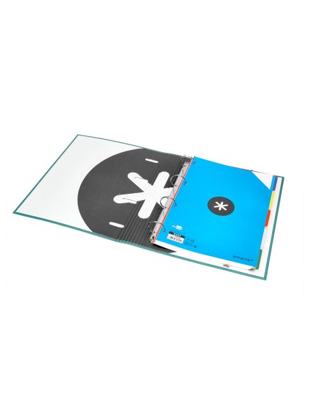 CARPETA RECAMBIO SOLAPA ANTARTIK A4 5MM FORRADA 4AN.40MM MENTA