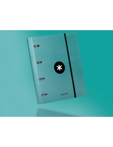 CARPETA RECAMBIO SOLAPA ANTARTIK A4 5MM FORRADA 4AN.40MM MENTA