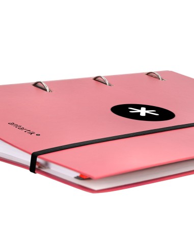 CARPETA RECAMBIO SOLAPA ANTARTIK A4 5MM FORRADA 4AN. 40MM CORAL