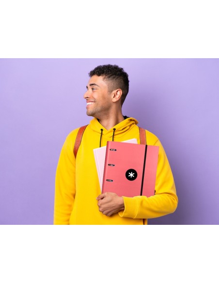 CARPETA RECAMBIO SOLAPA ANTARTIK A4 5MM FORRADA 4AN. 40MM CORAL