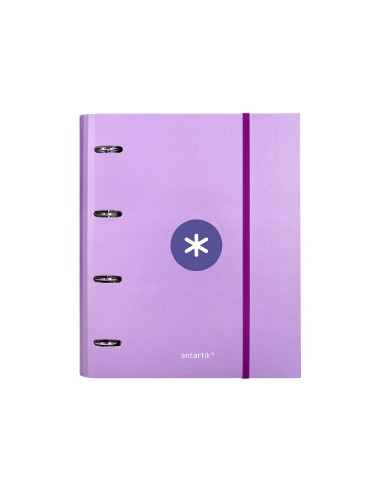 CARPETA RECAMBIO SOLAPA ANTARTIK A4 5MM FORRADA 4AN.40MM LAVANDA